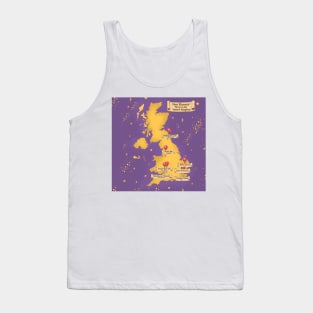 Most Haunted Places of the United Kingdom map Tank Top